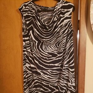 Black and white zebra print dress